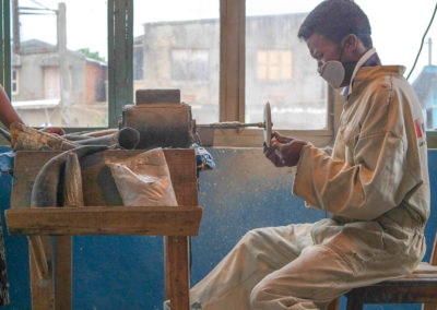 Antsirabe - artisan, cornes de zébu